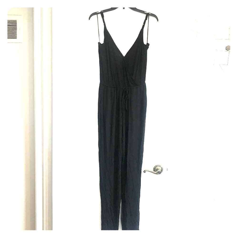Black spaghetti strap jumpsuit